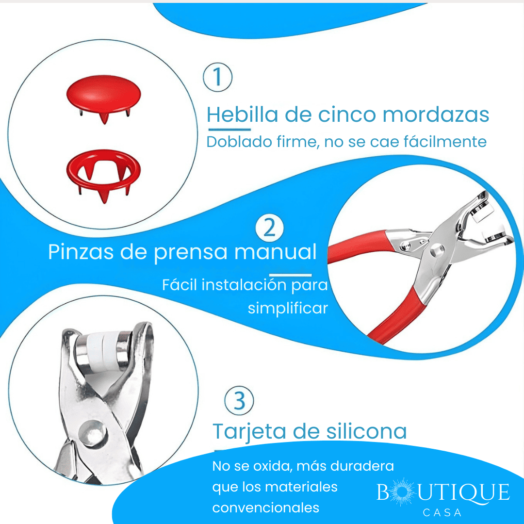 Alicate con Broches a Presión | PressFix™