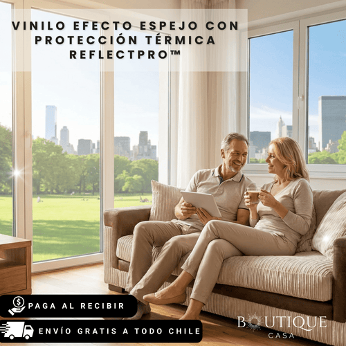Vinilo Efecto Espejo con Protección Térmica (5 Metros x 60 cm) | ReflectPro™