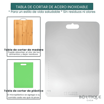 Tabla para Picar de Acero Inoxidable | CleanCut™
