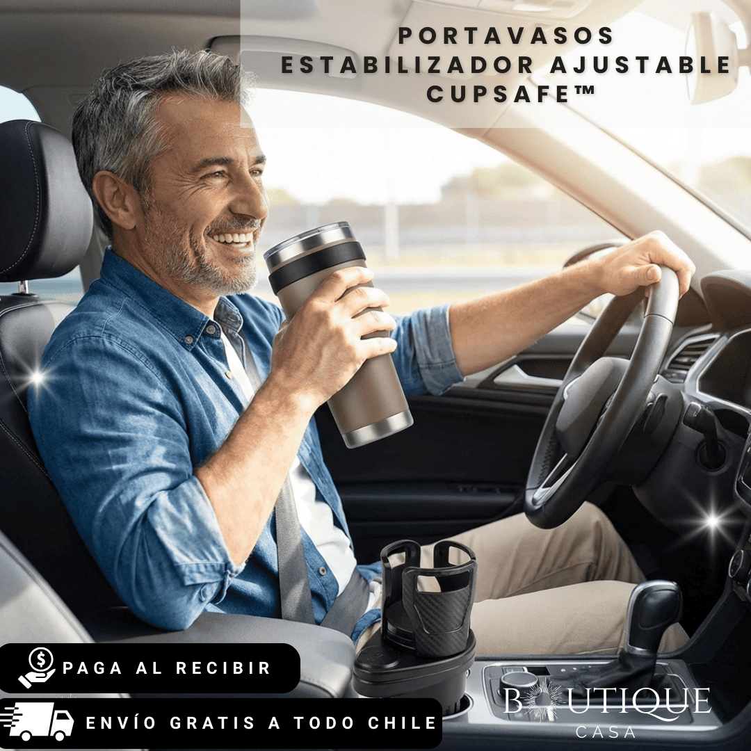 Portavasos Estabilizador Ajustable | CupSafe™