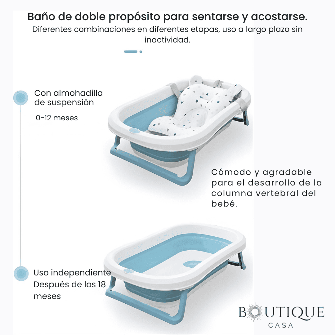 Tina Bebé con Termómetro | SafeBath™