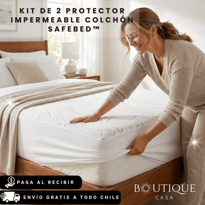 Kit de 2 Protector Impermeable Colchón | SafeBed™