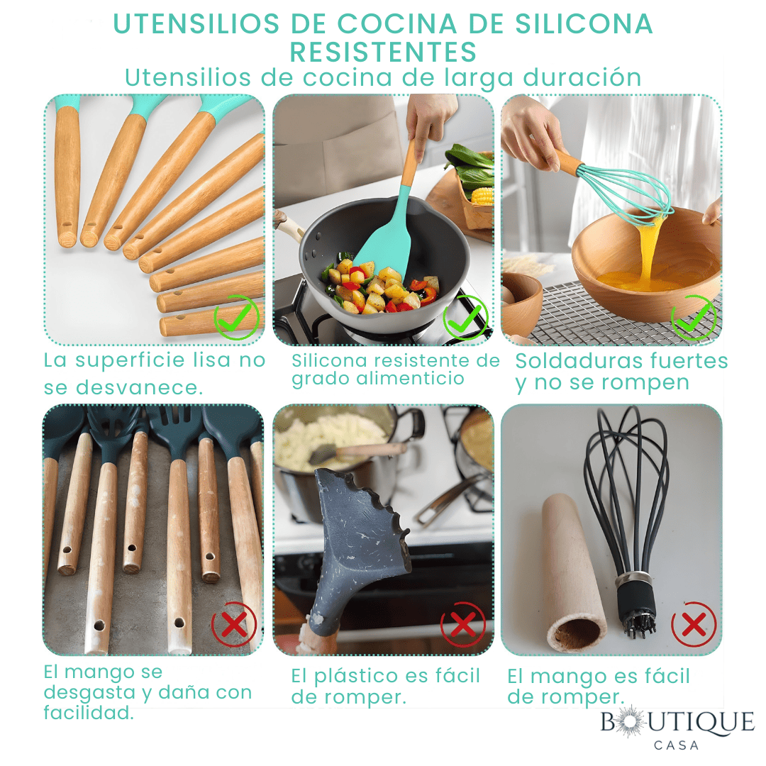 Set 19 Utensilios Silicona | KitchenPro™