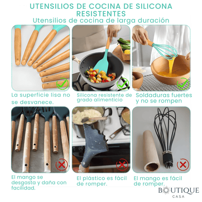 Set 19 Utensilios Silicona | KitchenPro™