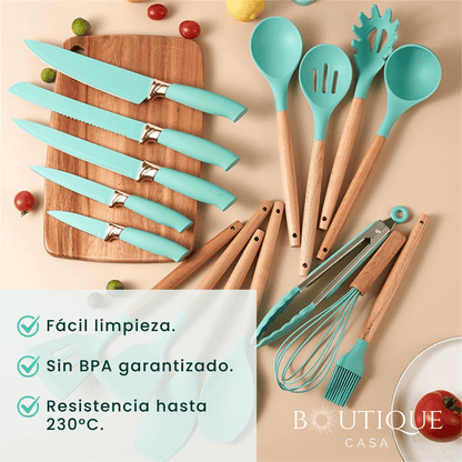 Set 19 Utensilios Silicona | KitchenPro™