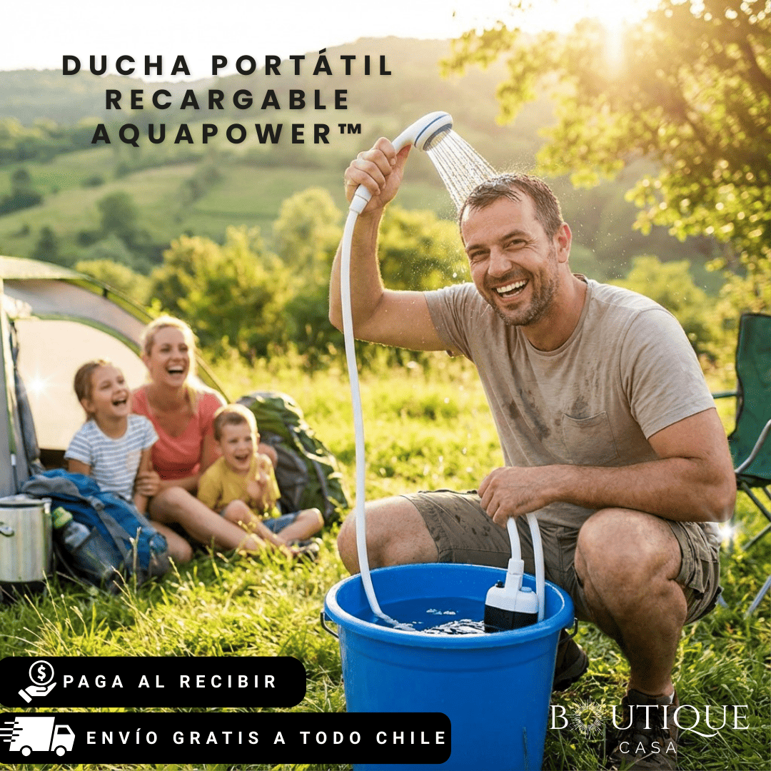 Ducha Portátil Recargable | AquaPower™