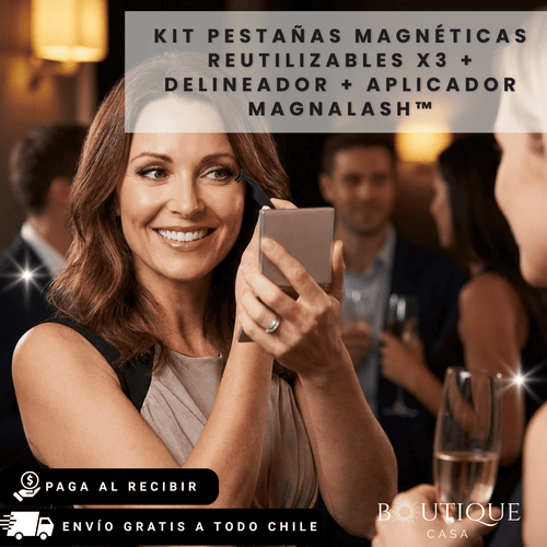 Kit Pestañas Magnéticas Reutilizables x3 + Delineador + Aplicador | MagnaLash™